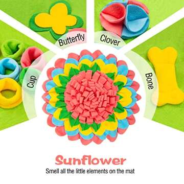 Meilzer Snuffle Mat for Dogs Pet Treats Feeding Mat for Small/Medium Breed Dogs Non-Slip/Portable/Du...