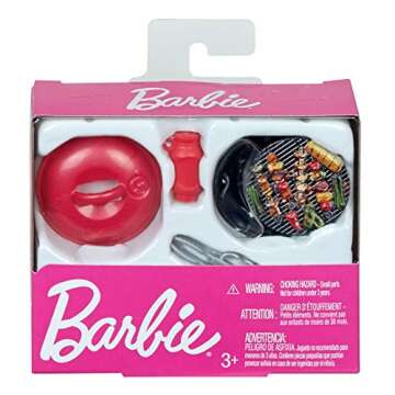 Barbie BBQ Accessory Pack for Creative Play, 4 Pieces