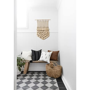 INSPIRED IVORY Boho Throw Pillow Covers - Set of 4 Decorative Farmhouse Pillow Cases for Living Room,Home - Aztec Toss Pillow Covers 18x18 Striped Geometric Aztec for Couch Sofa Bed - Urban Collection