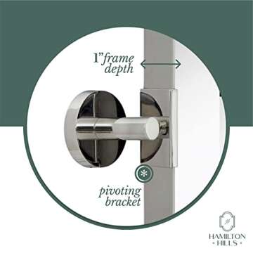 Hamilton Hills Adjustable Bathroom Mirror - Modern Design