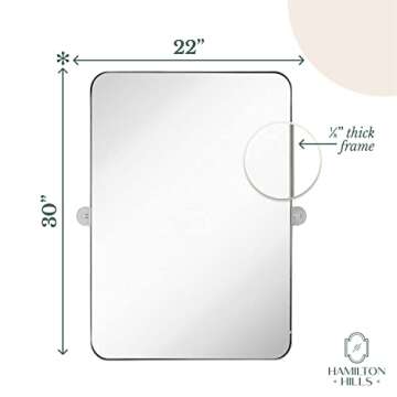 Hamilton Hills Adjustable Bathroom Mirror - Modern Design