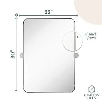 Hamilton Hills Adjustable Bathroom Mirror - Modern Design