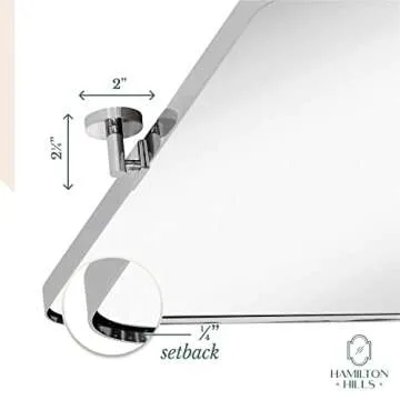 Hamilton Hills Adjustable Bathroom Mirror - Modern Design