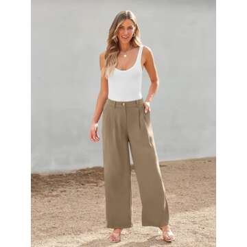 LILLUSORY Wide Leg Dress Pants for Women - Flowy Palazzo Trousers for Every Occasion