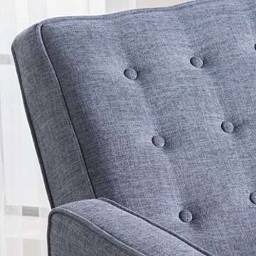 Christopher Knight Home Mervynn Mid-Century Modern Fabric Recliners, 2-Pcs Set, Dark Blue