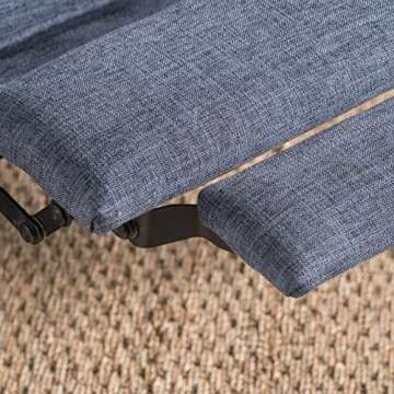 Christopher Knight Home Mervynn Mid-Century Modern Fabric Recliners, 2-Pcs Set, Dark Blue