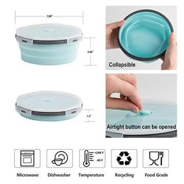 COLORCORAL Collapsible Bowl for Travel and Camping