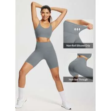 baleaf Freeleaf Women's 8" High Waist Biker Shorts