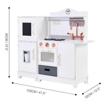 Teamson Kids Retro Play Kitchen Set - Fun & Interactive