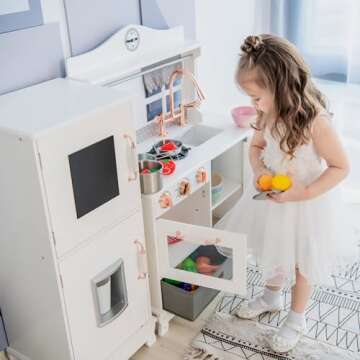 Teamson Kids Retro Play Kitchen Set - Fun & Interactive