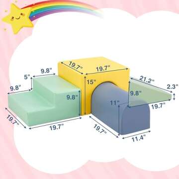 TOYMATE Climb and Crawl Activity Play Set for Toddlers