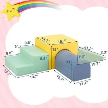 TOYMATE Climb and Crawl Activity Play Set for Toddlers