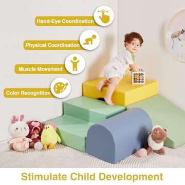 TOYMATE Climb and Crawl Activity Play Set for Toddlers