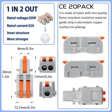 20PCS Mini Electrical Wire Connectors for Safe Wiring