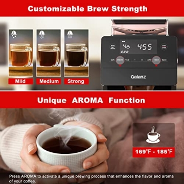 Galanz Grind and Brew Coffee Maker with Adjustable Grind Size