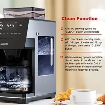 Galanz Grind and Brew Coffee Maker with Adjustable Grind Size