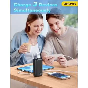 OHOVIV Portable Charger 50000mAh Power Bank - 22.5W Fast Charging External Battery Pack, LED Display USB-C Portable Cell Phone Charger for iPhone 16/15/14/13 Pro, Android, Samsung Galaxy, Etc
