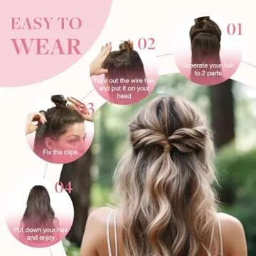 Elegant GOO GOO Wire Hair Extensions for Effortless Style