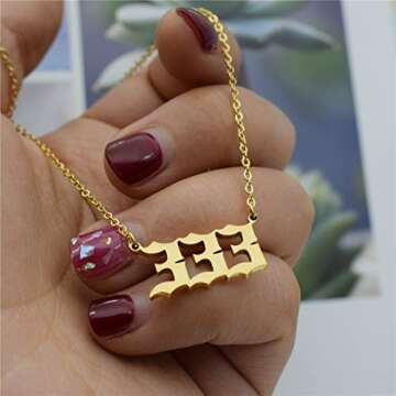 HUTINICE 333 Angel Number Gold Dainty Choker Necklace