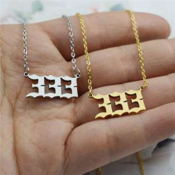 HUTINICE 333 Angel Number Gold Dainty Choker Necklace