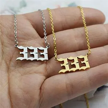 HUTINICE 333 Angel Number Gold Dainty Choker Necklace