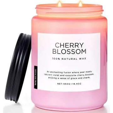 Cherry Blossom Aromatherapy Candle | Long Lasting Gifts