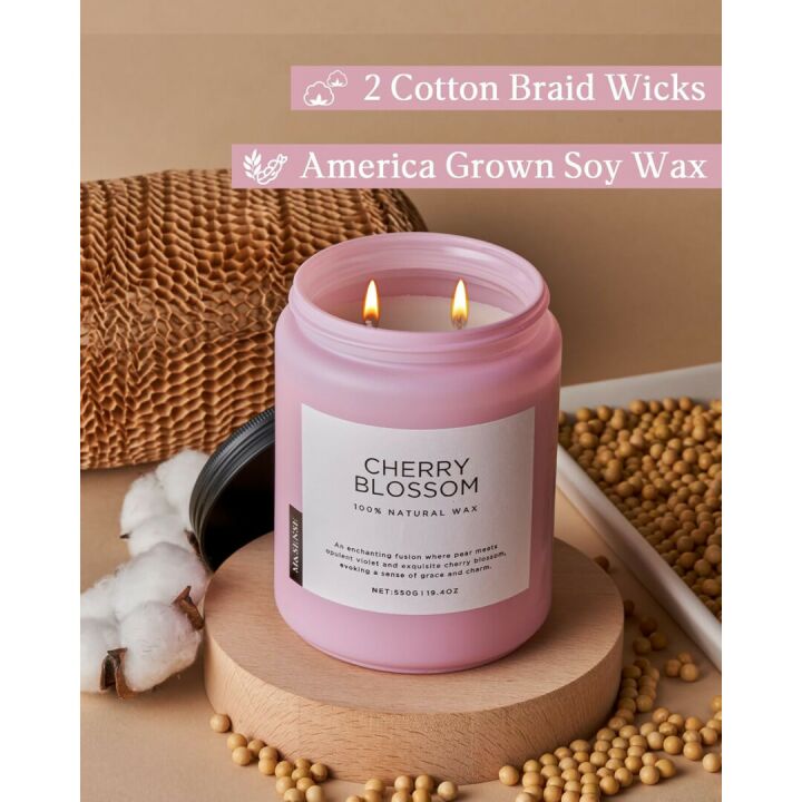 Cherry Blossom Aromatherapy Candle | Long Lasting Gifts