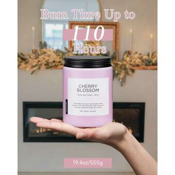Cherry Blossom Aromatherapy Candle | Long Lasting Gifts