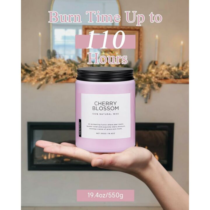 Cherry Blossom Aromatherapy Candle | Long Lasting Gifts
