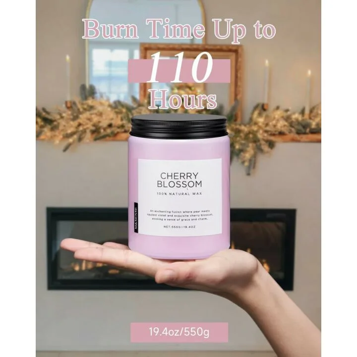Cherry Blossom Aromatherapy Candle | Long Lasting Gifts