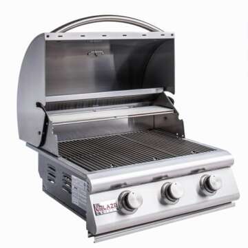 Blaze Outdoor Kitchen Grill | 25- inch Built-in Natural Gas Grill | 3 Burner Barbecue | Premium BBQ ...