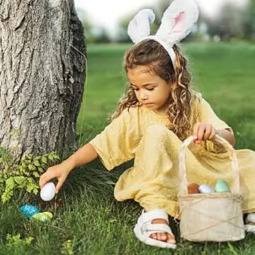 SallyFashion 7 Pcs Wooden Fake Eggs, 3 Colors Wood Eggs for Crafts Fake Chicken Eggs Nesting Eggs Home Decor