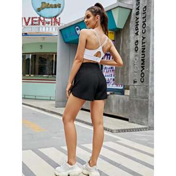 Blooming Jelly Women’s High Waisted Running Shorts