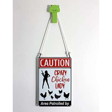 Funny Chicken Lady Sign for Farm Decor and Gifting