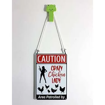 Funny Chicken Lady Sign for Farm Decor and Gifting