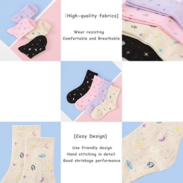 xiaomaizi Women's Cozy Colorful Cute Crew Socks