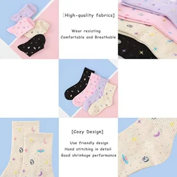 xiaomaizi Women's Cozy Colorful Cute Crew Socks