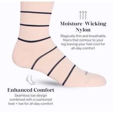 Comrad Mixed Color Knee-High Compression Socks for Comfort