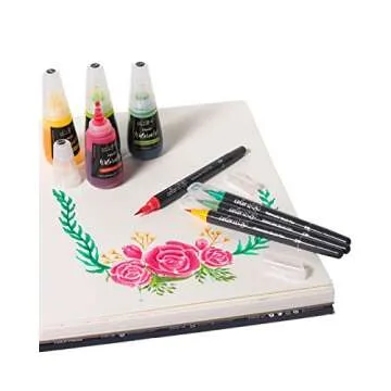 ColorIt Refillable Watercolor Brush Pens Set - 24 Colors