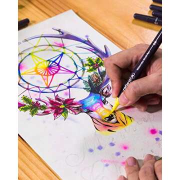 ColorIt Refillable Watercolor Brush Pens Set - 24 Colors