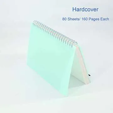 Lodrepas 3 Pack A5 Spiral Bullet Dotted Journal with 120gsm Thick Paper, Dot Grid Spiral Notebook with Plastic Hardcover and Elastic Band Closure, 80 Sheets Per Pack 5.7X 8.3 inches