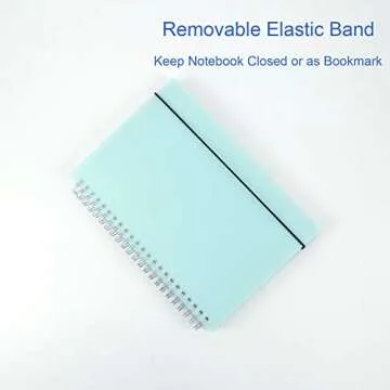 Lodrepas 3 Pack A5 Spiral Bullet Dotted Journal with 120gsm Thick Paper, Dot Grid Spiral Notebook with Plastic Hardcover and Elastic Band Closure, 80 Sheets Per Pack 5.7X 8.3 inches