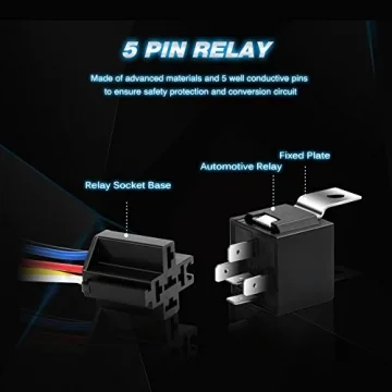NiLight 50003R Automotive Relay Set with Harness - 5 Pack