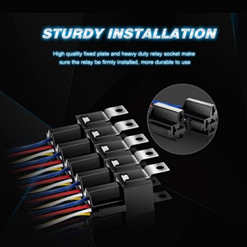 NiLight 50003R Automotive Relay Set with Harness - 5 Pack