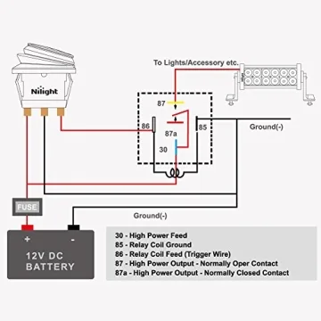 NiLight 50003R Automotive Relay Set with Harness - 5 Pack
