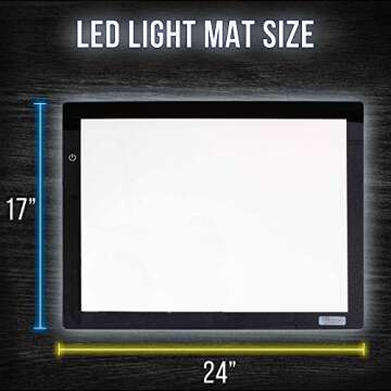 U.S. Art Supply Lightmaster LED Lightbox - Large & Bright