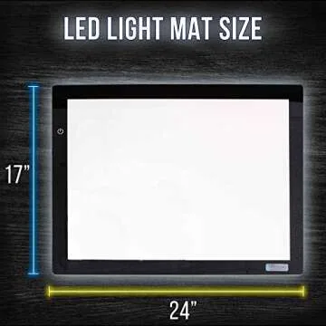 U.S. Art Supply Lightmaster LED Lightbox - Large & Bright