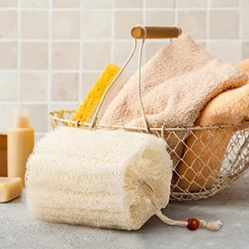 BEDELITE Natural Loofah Sponge - Eco-Friendly Bath Scrubbers