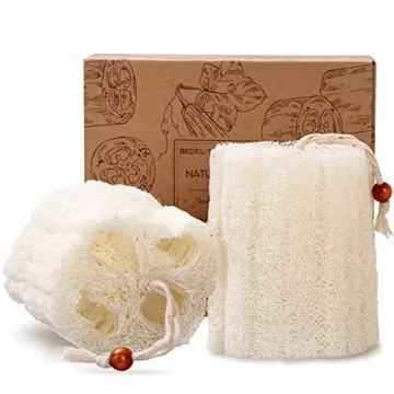 BEDELITE Natural Loofah Sponge - Eco-Friendly Bath Scrubbers