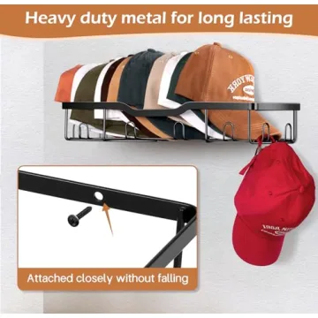 KEETDY Metal Hat Racks Hold 40 Caps Stylishly